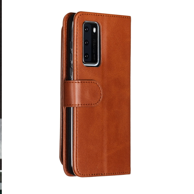 For Huawei P40 Nine Card Zipper Bag Horizontal Flip Leather Case With Holder & Card Slots & Photo Frame & Wallet