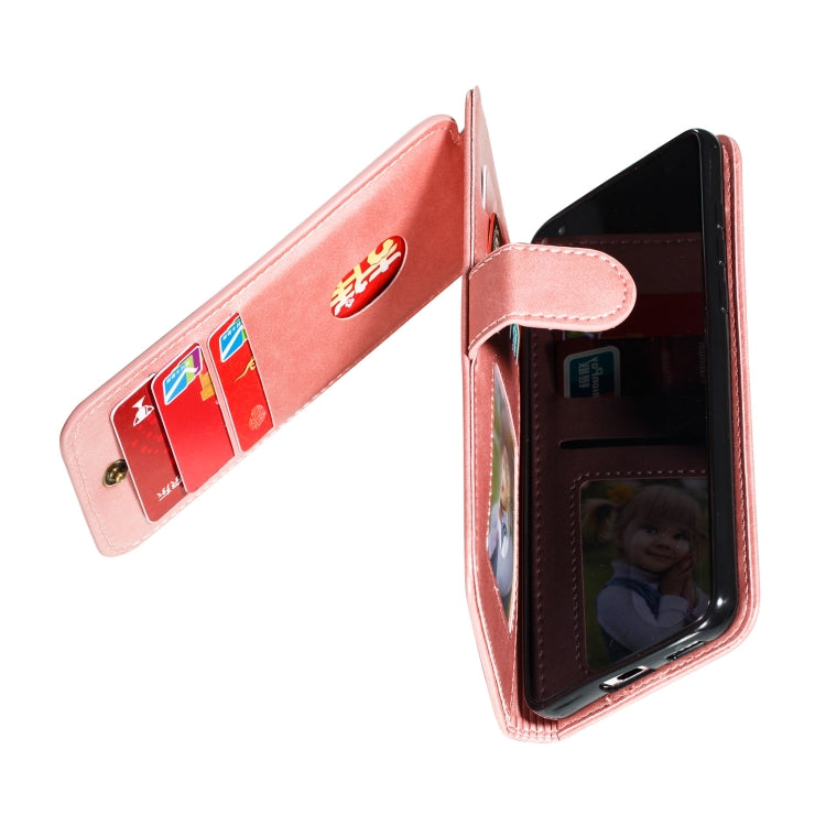 For Huawei P40 Nine Card Zipper Bag Horizontal Flip Leather Case With Holder & Card Slots & Photo Frame & Wallet