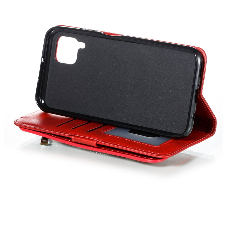 For Huawei P40 Lite Nine Card Zipper Bag Horizontal Flip Leather Case With Holder & Card Slots & Photo Frame & Wallet