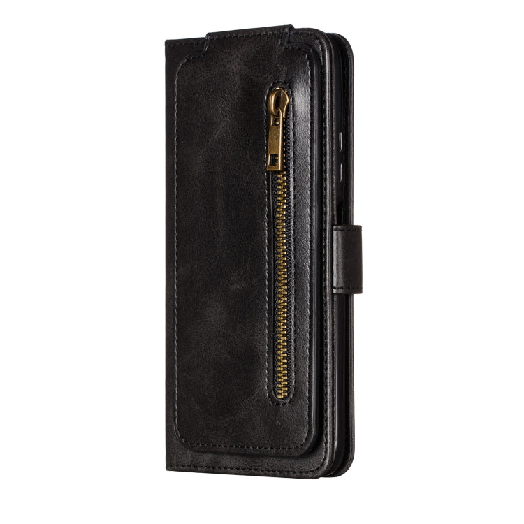 For Huawei P40 Lite Nine Card Zipper Bag Horizontal Flip Leather Case With Holder & Card Slots & Photo Frame & Wallet