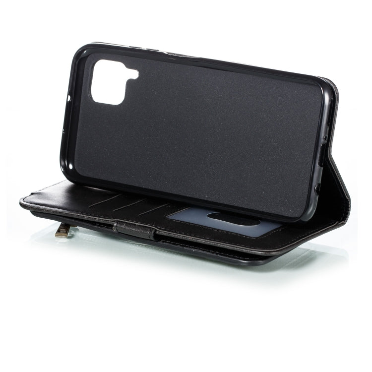 For Huawei P40 Lite Nine Card Zipper Bag Horizontal Flip Leather Case With Holder & Card Slots & Photo Frame & Wallet