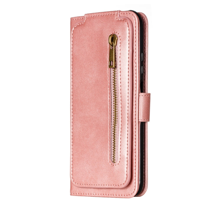 For Huawei P40 Lite Nine Card Zipper Bag Horizontal Flip Leather Case With Holder & Card Slots & Photo Frame & Wallet