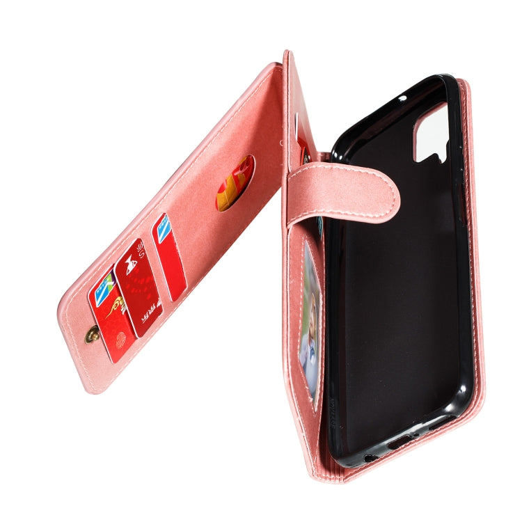 For Huawei P40 Lite Nine Card Zipper Bag Horizontal Flip Leather Case With Holder & Card Slots & Photo Frame & Wallet