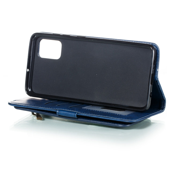 For Galaxy A51 Nine Card Zipper Bag Horizontal Flip Leather Case With Holder & Card Slots & Photo Frame & Wallet