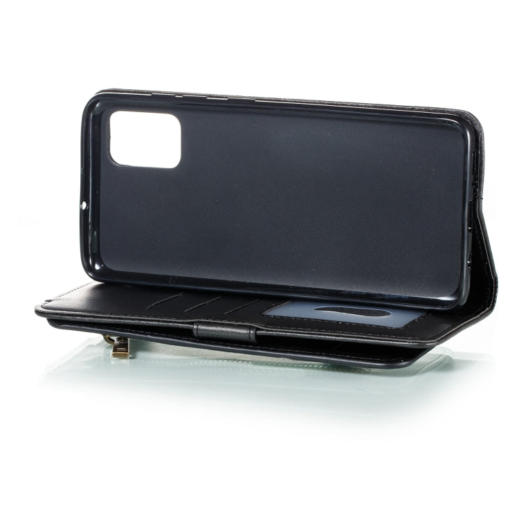 For Galaxy A51 Nine Card Zipper Bag Horizontal Flip Leather Case With Holder & Card Slots & Photo Frame & Wallet