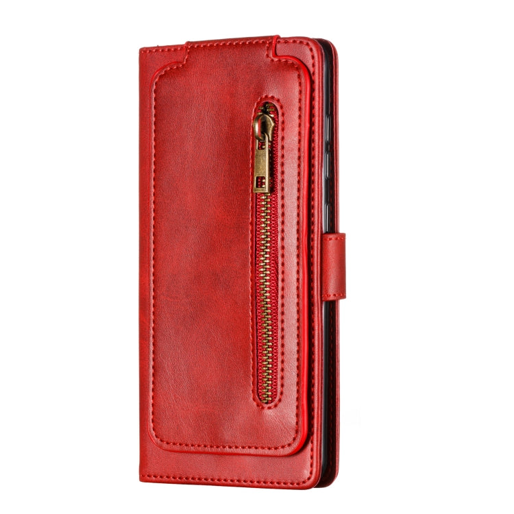 For Galaxy A71 Nine Card Zipper Bag Horizontal Flip Leather Case With Holder & Card Slots & Photo Frame & Wallet