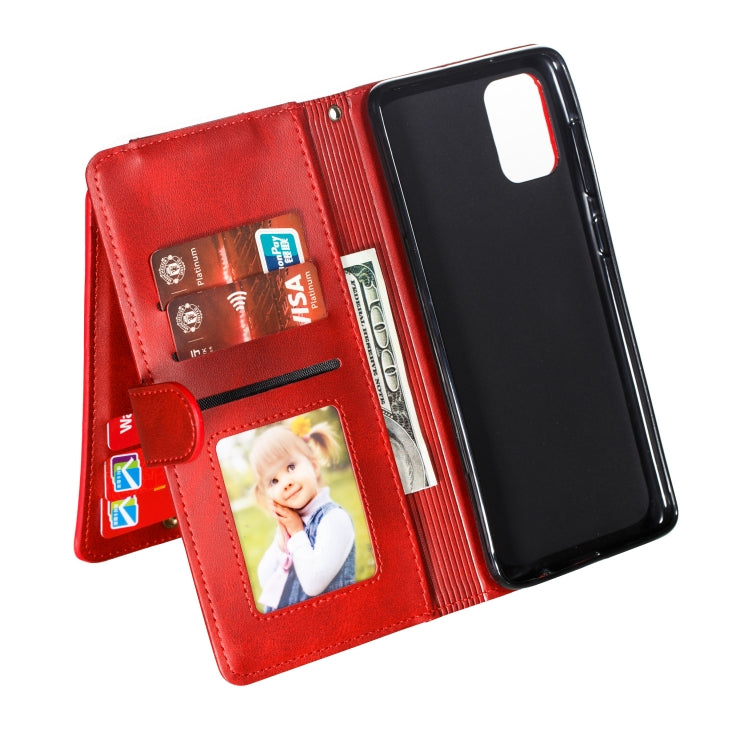 For Galaxy A71 Nine Card Zipper Bag Horizontal Flip Leather Case With Holder & Card Slots & Photo Frame & Wallet