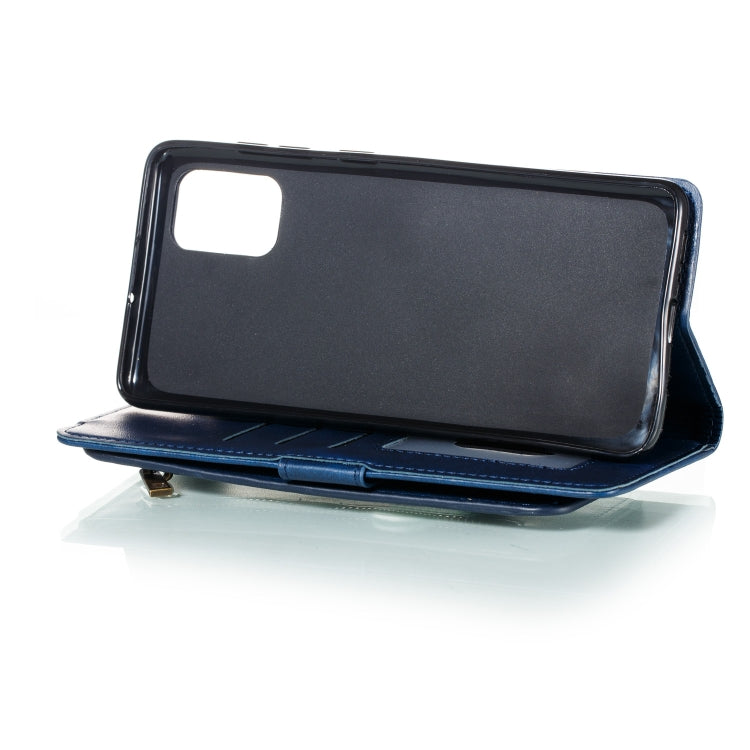 For Galaxy A71 Nine Card Zipper Bag Horizontal Flip Leather Case With Holder & Card Slots & Photo Frame & Wallet