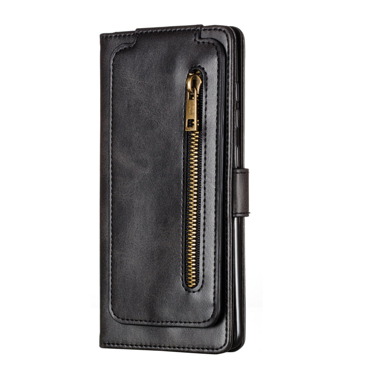 For Galaxy A71 Nine Card Zipper Bag Horizontal Flip Leather Case With Holder & Card Slots & Photo Frame & Wallet