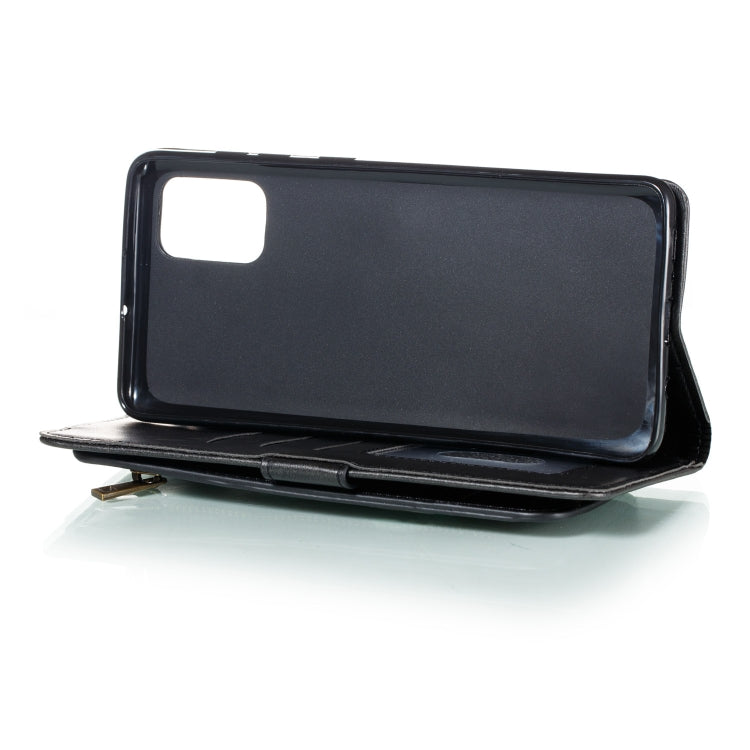For Galaxy A71 Nine Card Zipper Bag Horizontal Flip Leather Case With Holder & Card Slots & Photo Frame & Wallet