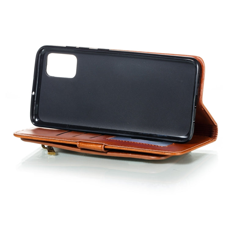 For Galaxy A71 Nine Card Zipper Bag Horizontal Flip Leather Case With Holder & Card Slots & Photo Frame & Wallet