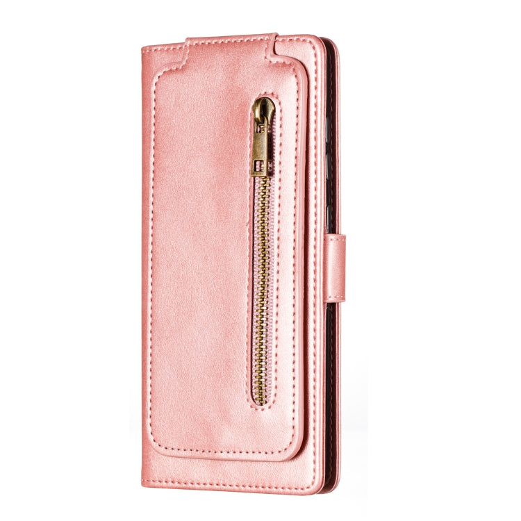For Galaxy A71 Nine Card Zipper Bag Horizontal Flip Leather Case With Holder & Card Slots & Photo Frame & Wallet