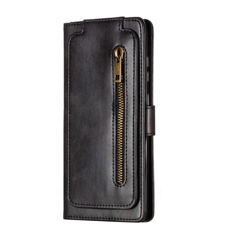 For Galaxy A81 Nine Card Zipper Bag Horizontal Flip Leather Case With Holder & Card Slots & Photo Frame & Wallet