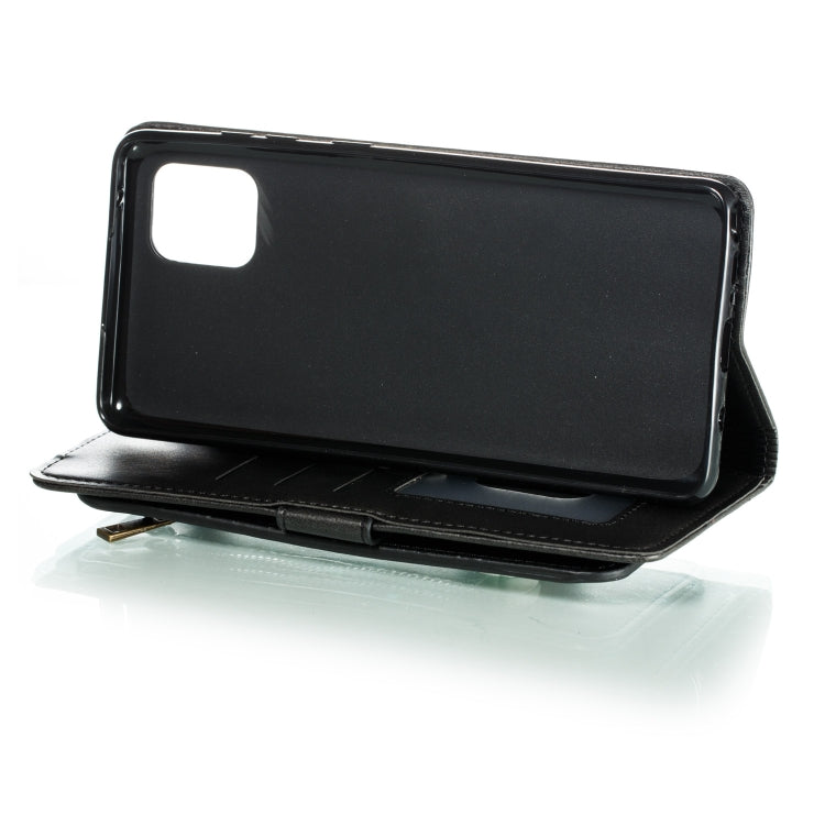 For Galaxy A81 Nine Card Zipper Bag Horizontal Flip Leather Case With Holder & Card Slots & Photo Frame & Wallet
