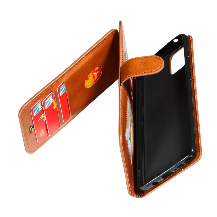 For Galaxy A81 Nine Card Zipper Bag Horizontal Flip Leather Case With Holder & Card Slots & Photo Frame & Wallet