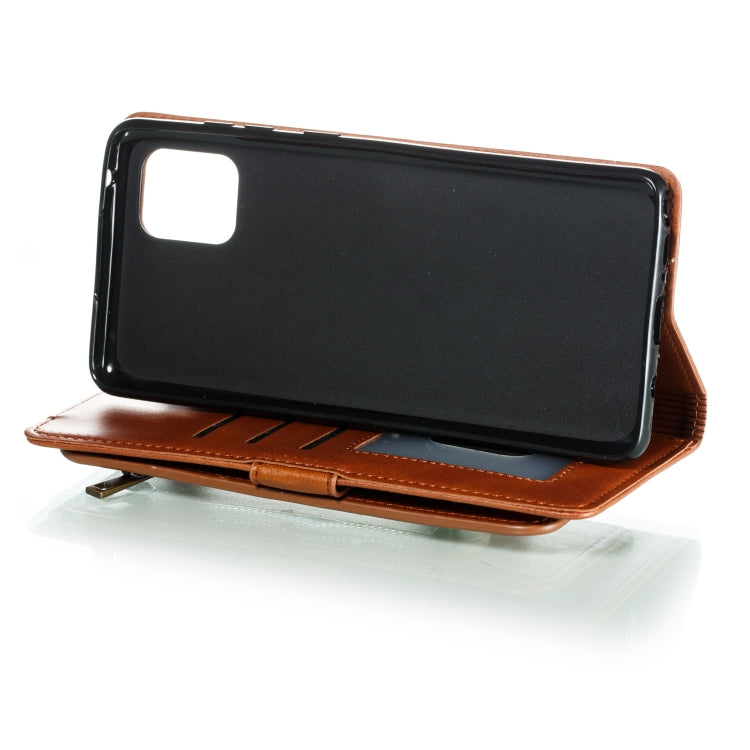 For Galaxy A81 Nine Card Zipper Bag Horizontal Flip Leather Case With Holder & Card Slots & Photo Frame & Wallet