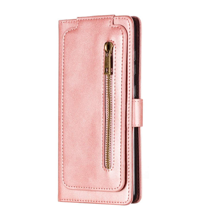 For Galaxy A81 Nine Card Zipper Bag Horizontal Flip Leather Case With Holder & Card Slots & Photo Frame & Wallet