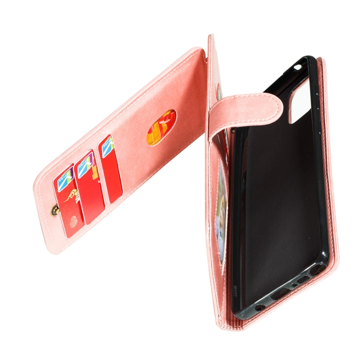 For Galaxy A81 Nine Card Zipper Bag Horizontal Flip Leather Case With Holder & Card Slots & Photo Frame & Wallet