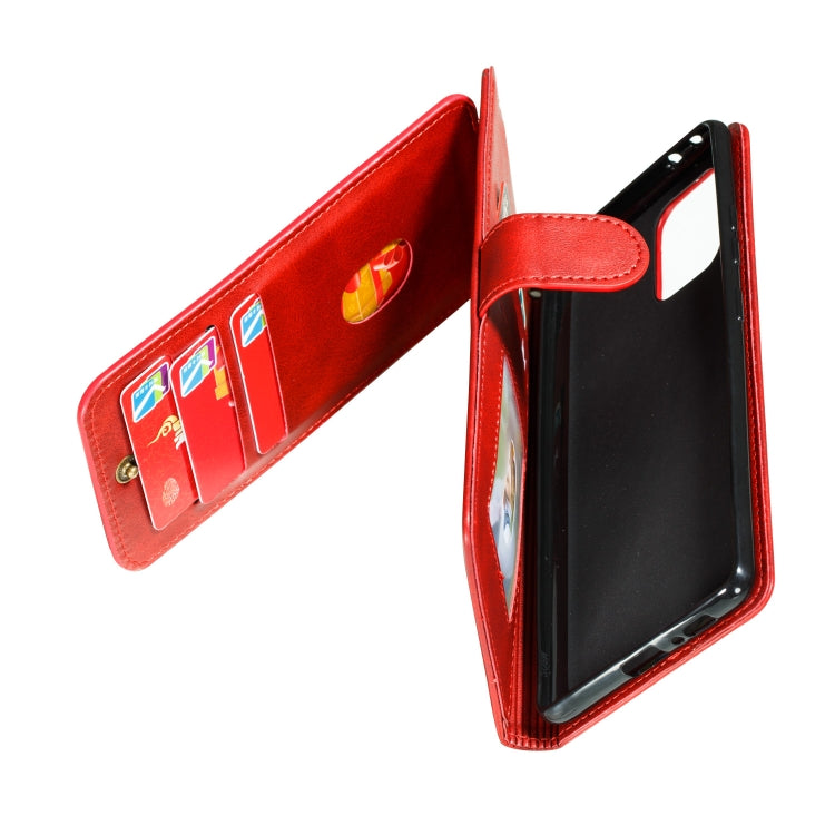 For Galaxy A91 Nine Card Zipper Bag Horizontal Flip Leather Case With Holder & Card Slots & Photo Frame & Wallet