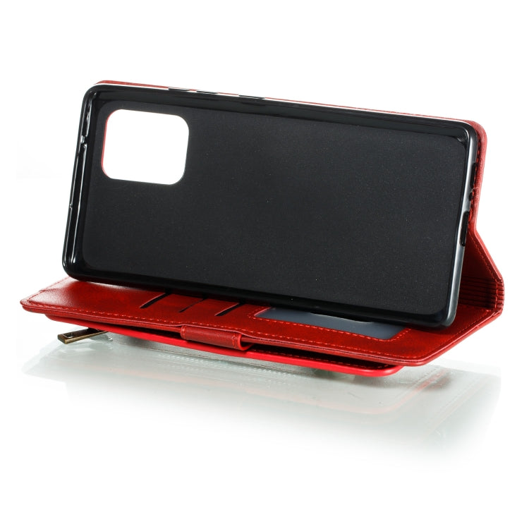 For Galaxy A91 Nine Card Zipper Bag Horizontal Flip Leather Case With Holder & Card Slots & Photo Frame & Wallet