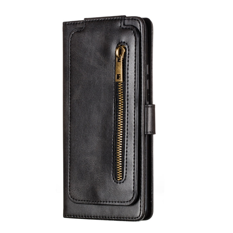 For Galaxy A91 Nine Card Zipper Bag Horizontal Flip Leather Case With Holder & Card Slots & Photo Frame & Wallet