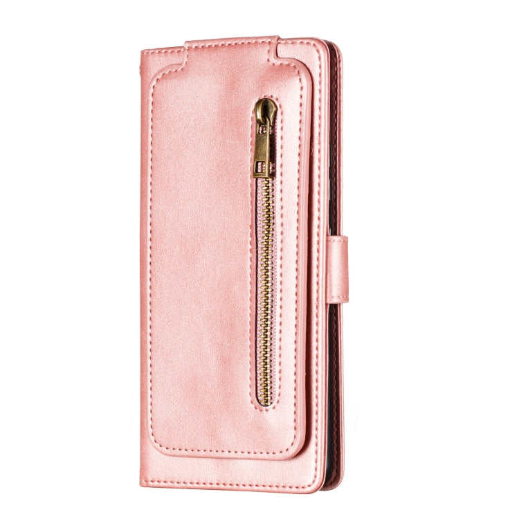 For Galaxy A91 Nine Card Zipper Bag Horizontal Flip Leather Case With Holder & Card Slots & Photo Frame & Wallet