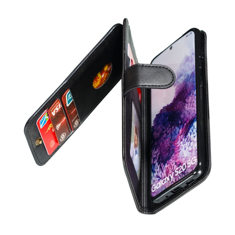 For Galaxy S20 Nine Card Zipper Bag Horizontal Flip Leather Case With Holder & Card Slots & Photo Frame & Wallet