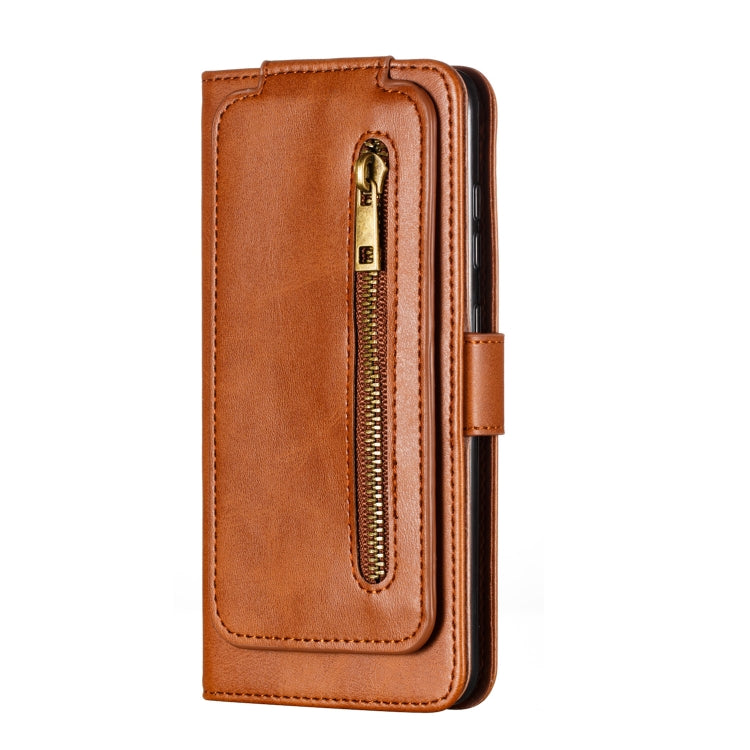 For Galaxy S20 Nine Card Zipper Bag Horizontal Flip Leather Case With Holder & Card Slots & Photo Frame & Wallet