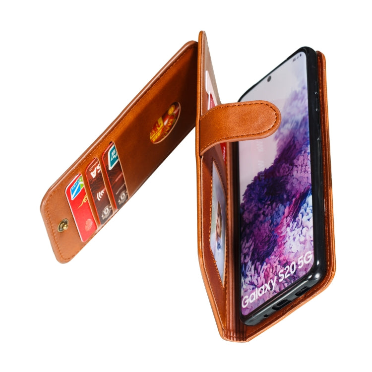 For Galaxy S20 Nine Card Zipper Bag Horizontal Flip Leather Case With Holder & Card Slots & Photo Frame & Wallet