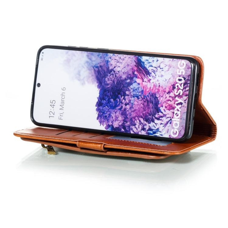 For Galaxy S20 Nine Card Zipper Bag Horizontal Flip Leather Case With Holder & Card Slots & Photo Frame & Wallet