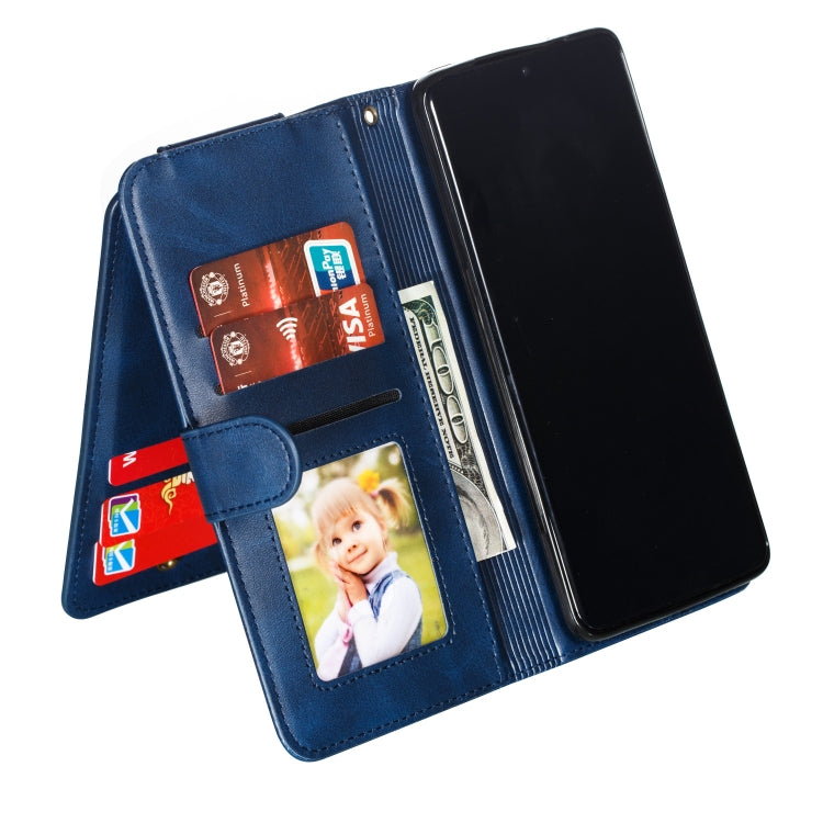 For Galaxy S20+ Nine Card Zipper Bag Horizontal Flip Leather Case With Holder & Card Slots & Photo Frame & Wallet