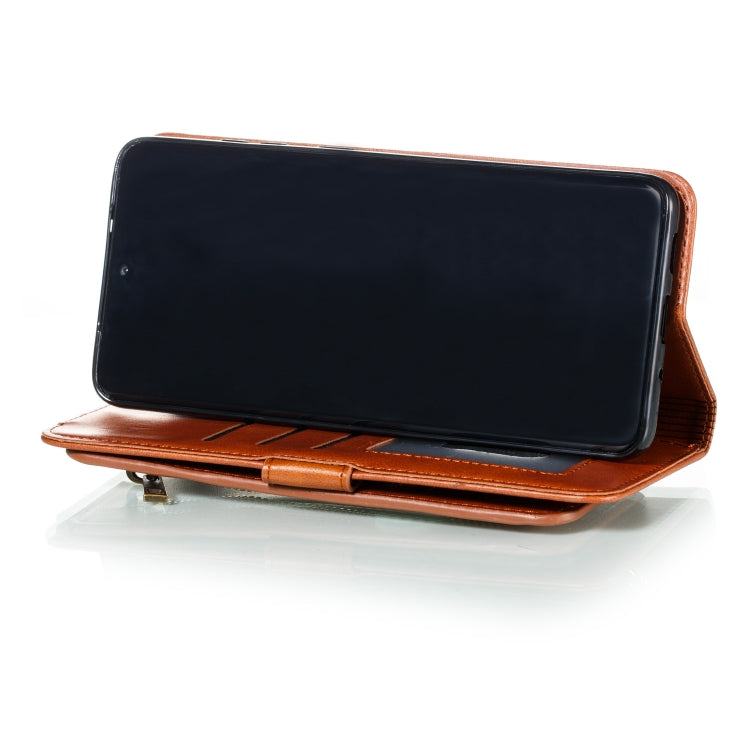 For Galaxy S20+ Nine Card Zipper Bag Horizontal Flip Leather Case With Holder & Card Slots & Photo Frame & Wallet
