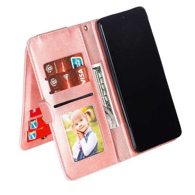 For Galaxy S20+ Nine Card Zipper Bag Horizontal Flip Leather Case With Holder & Card Slots & Photo Frame & Wallet