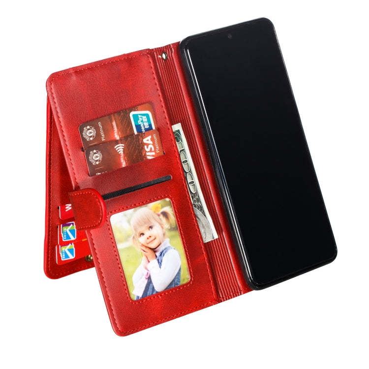 For Galaxy S20 Ultra Nine Card Zipper Bag Horizontal Flip Leather Case With Holder & Card Slots & Photo Frame & Wallet