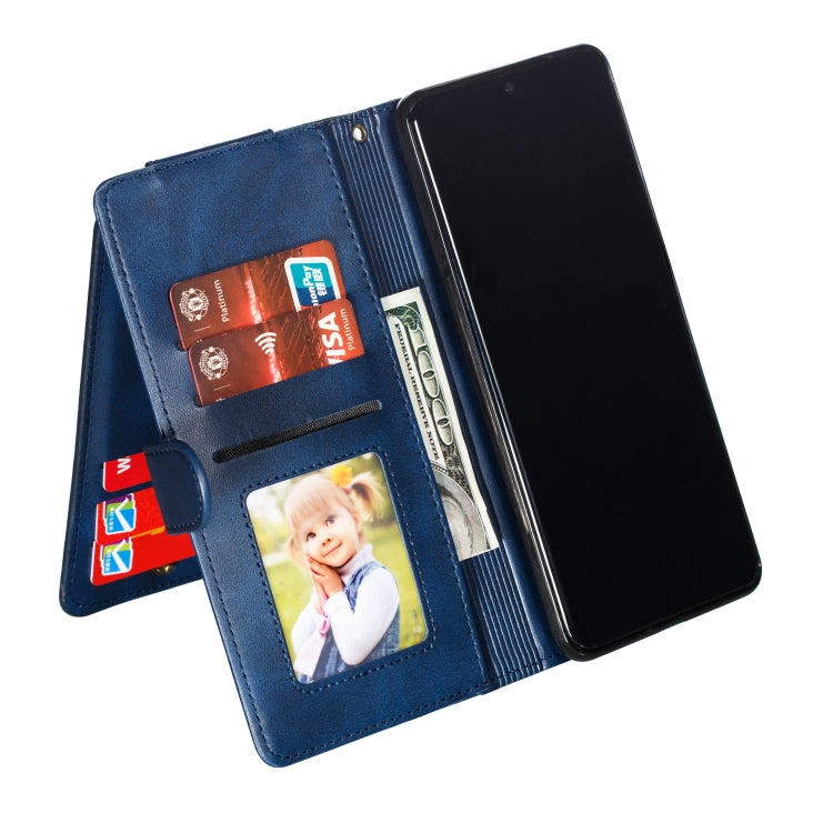 For Galaxy S20 Ultra Nine Card Zipper Bag Horizontal Flip Leather Case With Holder & Card Slots & Photo Frame & Wallet