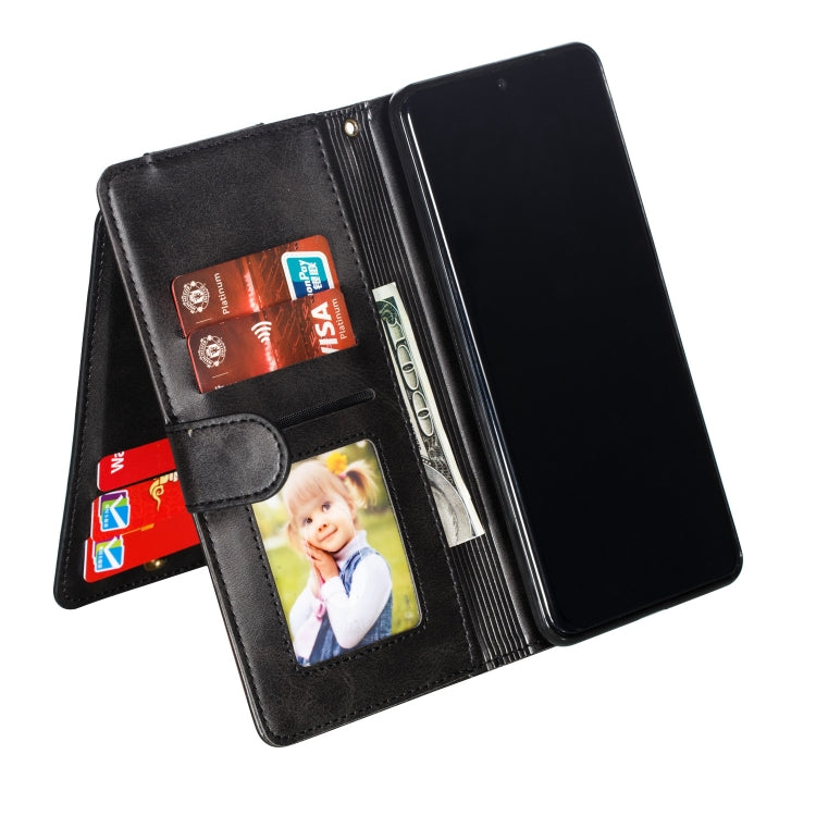 For Galaxy S20 Ultra Nine Card Zipper Bag Horizontal Flip Leather Case With Holder & Card Slots & Photo Frame & Wallet