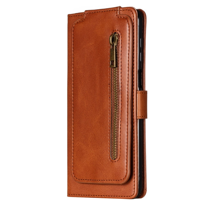 For Xiaomi Redmi  Note 9 Pro Nine Card Zipper Bag Horizontal Flip Leather Case With Holder & Card Slots & Photo Frame & Wallet