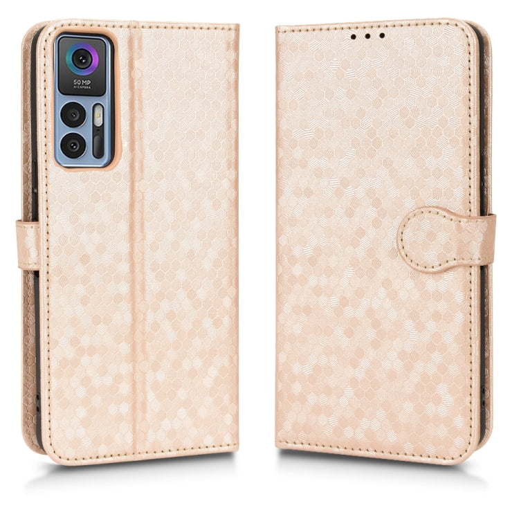 For TCL 30 5G Honeycomb Dot Texture Leather Phone Case
