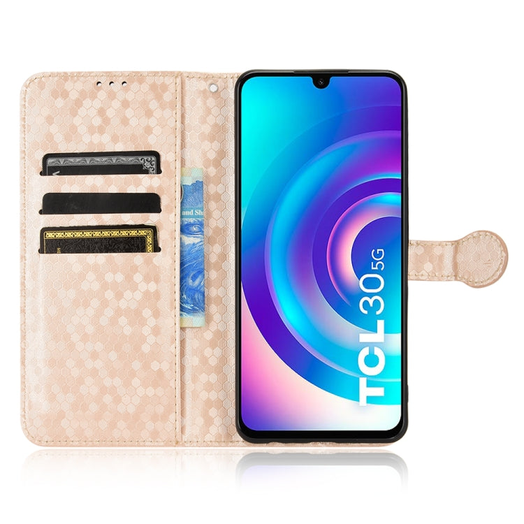 For TCL 30 5G Honeycomb Dot Texture Leather Phone Case