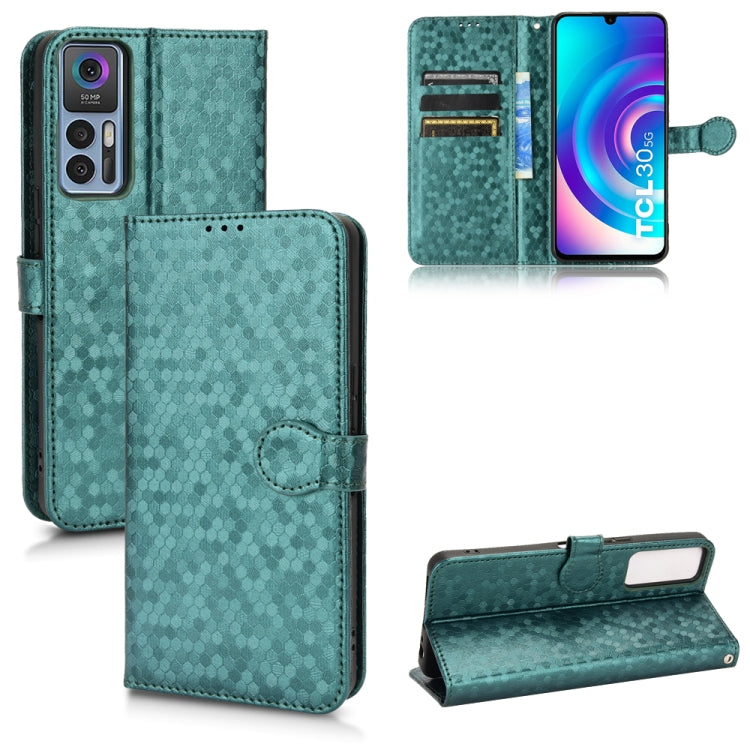 For TCL 30 5G Honeycomb Dot Texture Leather Phone Case