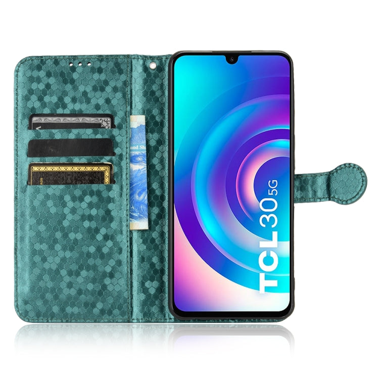 For TCL 30 5G Honeycomb Dot Texture Leather Phone Case