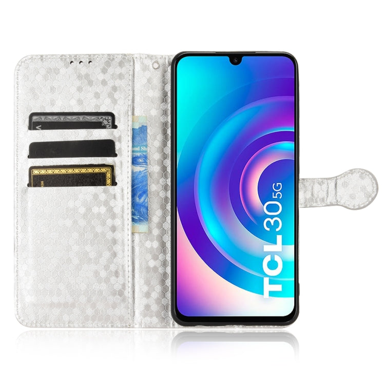 For TCL 30 5G Honeycomb Dot Texture Leather Phone Case