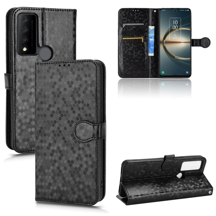For TCL 30V 5G Honeycomb Dot Texture Leather Phone Case