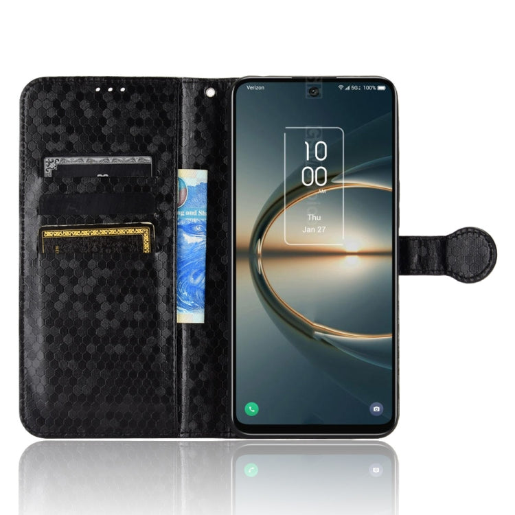 For TCL 30V 5G Honeycomb Dot Texture Leather Phone Case