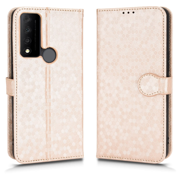For TCL 30V 5G Honeycomb Dot Texture Leather Phone Case