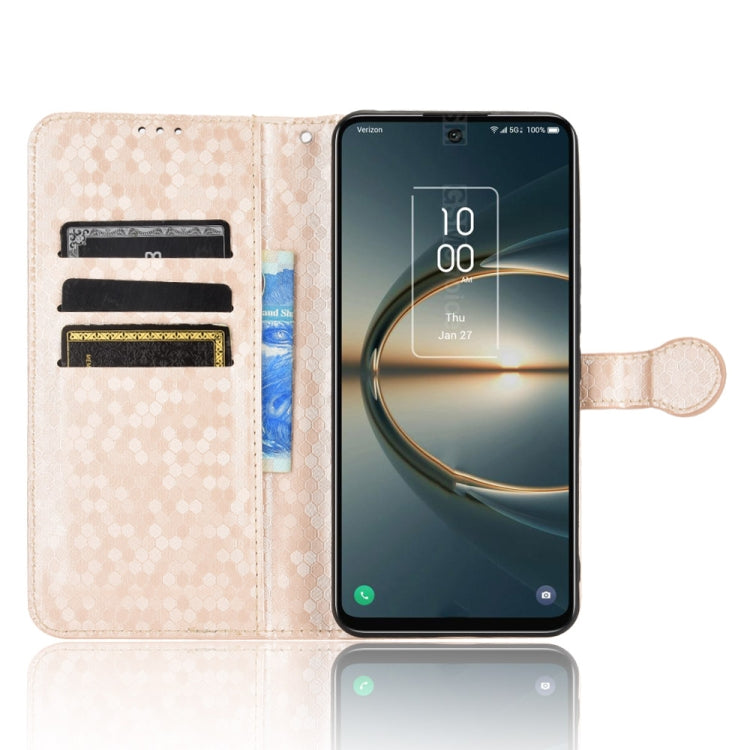For TCL 30V 5G Honeycomb Dot Texture Leather Phone Case