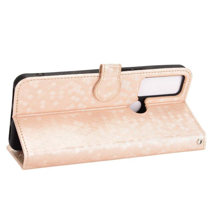 For TCL 30V 5G Honeycomb Dot Texture Leather Phone Case