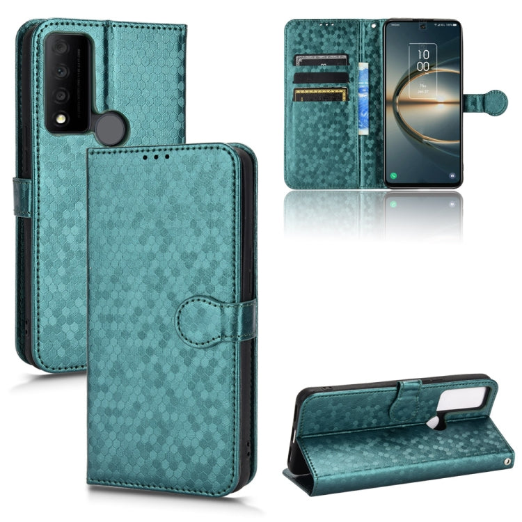 For TCL 30V 5G Honeycomb Dot Texture Leather Phone Case