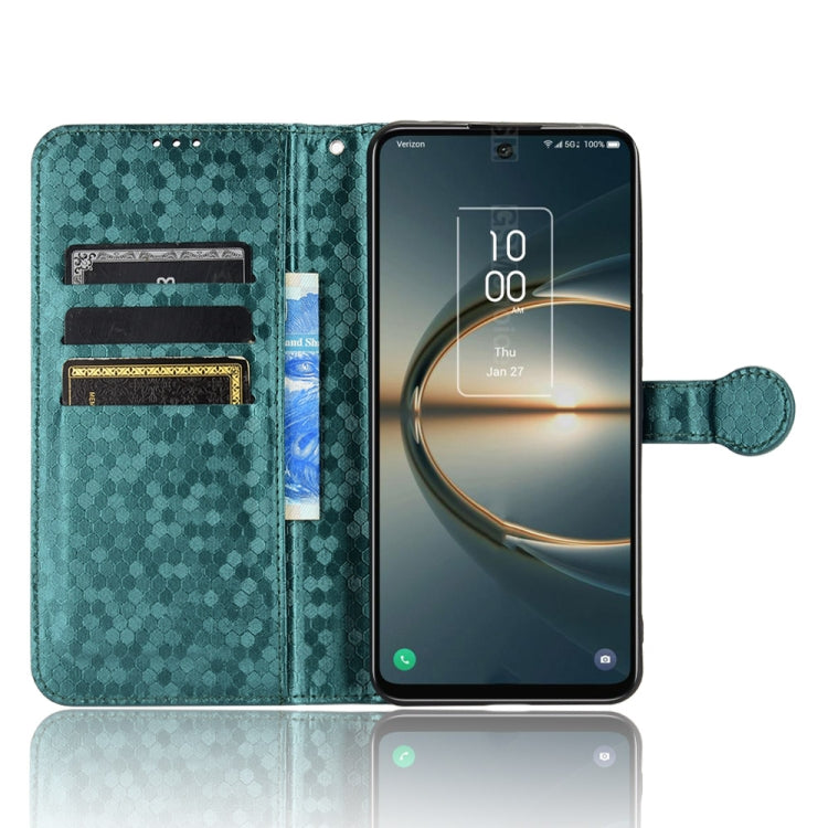 For TCL 30V 5G Honeycomb Dot Texture Leather Phone Case