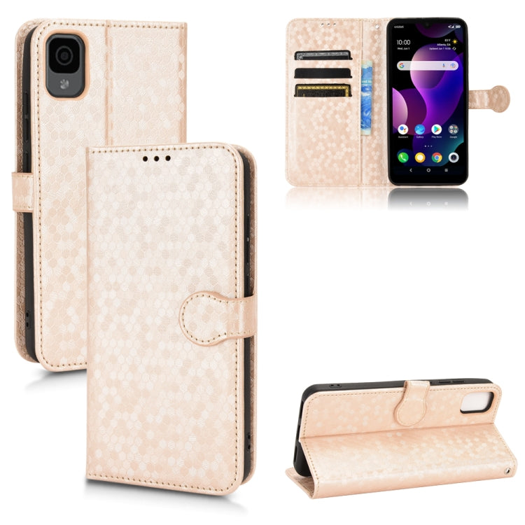 For TCL 30z T602DL Honeycomb Dot Texture Leather Phone Case